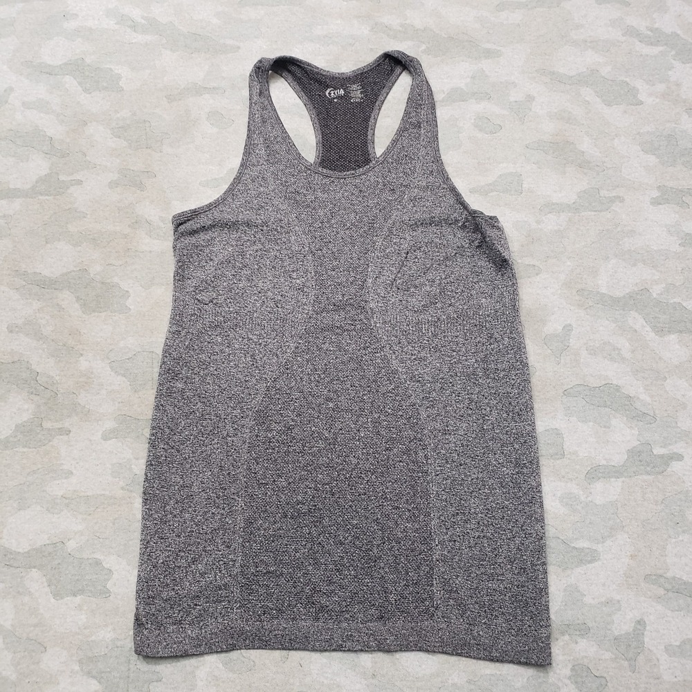Zyia Active Tank Top Womens Medium Gray Pullover Sleeveless Gym Fitness Yoga